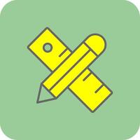 Pencil Filled Yellow Icon vector