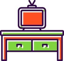 Tv Table filled Design Icon vector