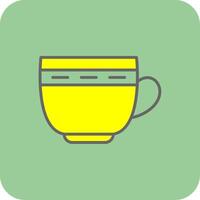 Cup Filled Yellow Icon vector