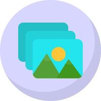 Gallery Flat Bubble Icon vector