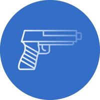 Gun Flat Bubble Icon vector