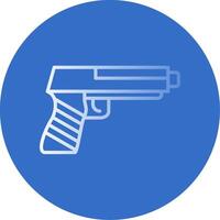 Gun Flat Bubble Icon vector