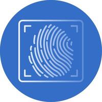 Fingerprint Flat Bubble Icon vector