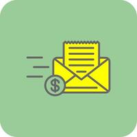 Envelope Filled Yellow Icon vector