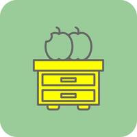 Fruit Filled Yellow Icon vector