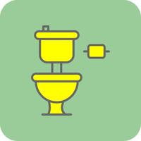 Toilet Filled Yellow Icon vector