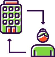 B2c filled Design Icon vector