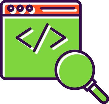 Code Review filled Design Icon vector
