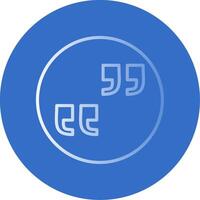 Quote Flat Bubble Icon vector