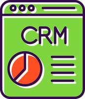 CRM filled Design Icon vector