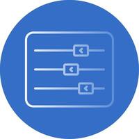 Sliders Flat Bubble Icon vector