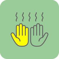 Hand Dryer Filled Yellow Icon vector