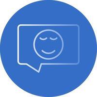 Positive Flat Bubble Icon vector