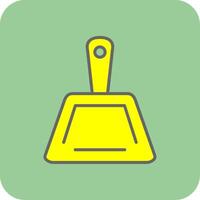 Dustpan Filled Yellow Icon vector