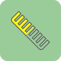 Comb Filled Yellow Icon vector