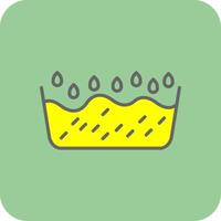 Laundry Filled Yellow Icon vector