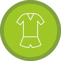 Jumpsuit Line Multi Circle Icon vector