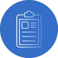 Clipboard Flat Bubble Icon vector