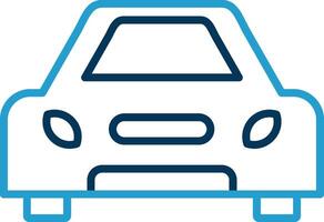 Car Line Blue Two Color Icon vector