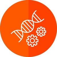 Genetics Line Yellow White Icon vector