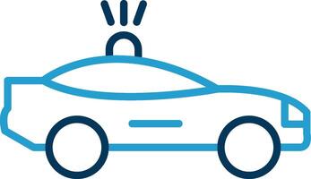 Car Line Blue Two Color Icon vector