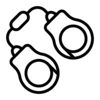 Handcuffs Line Icon Design vector