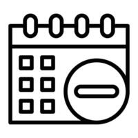 Delete Event Line Icon Design vector