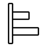 Horizontal Left Align Line Icon Design vector