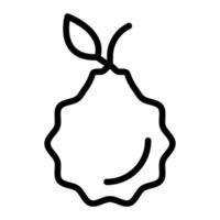 Ugli Fruit Line Icon Design vector