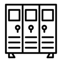 Locker Room Line Icon Design vector