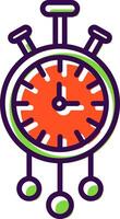 reloj lleno diseño icono vector