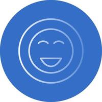 Happy Flat Bubble Icon vector