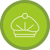 Beret Line Multi Circle Icon vector