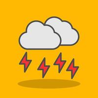 lluvia lleno sombra icono vector