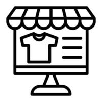 Online Shopping Line Icon Design vector