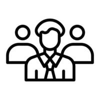 Leadership Line Icon Design vector