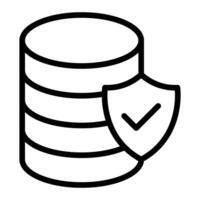 Data Protection Line Icon Design vector