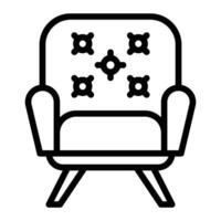 Armchair Line Icon Design vector