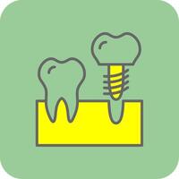 implantes lleno amarillo icono vector