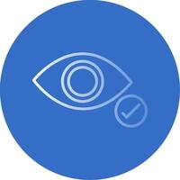 Eye Flat Bubble Icon vector