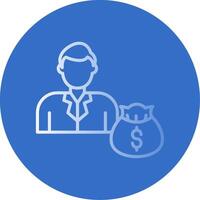 Invester Flat Bubble Icon vector