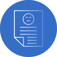 Bad Review Flat Bubble Icon vector