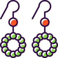 Earrings filled Design Icon vector