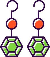 Earrings filled Design Icon vector