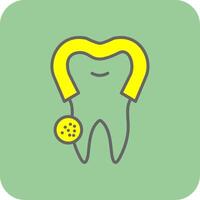 Gum Filled Yellow Icon vector