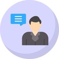 Opinion Flat Bubble Icon vector