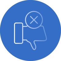 Dislike Flat Bubble Icon vector