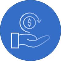 Return Of Investment Flat Bubble Icon vector