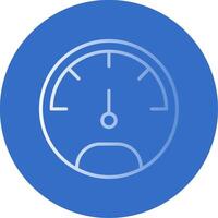 Speedo Meter Flat Bubble Icon vector