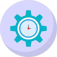 Time Manage Flat Bubble Icon vector